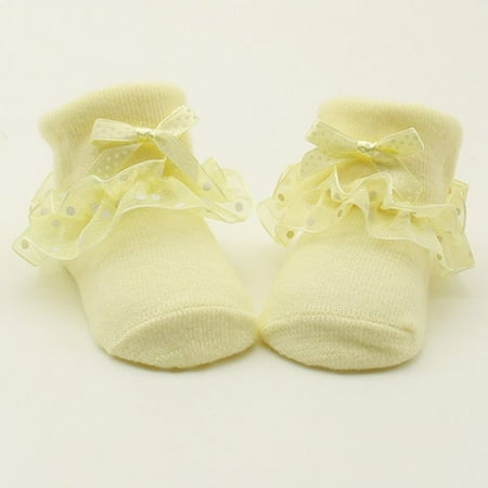 Kids Baby Girls Ankle Sock Infant Newborn Toddler Bow Lace Frilly Tutu Socks